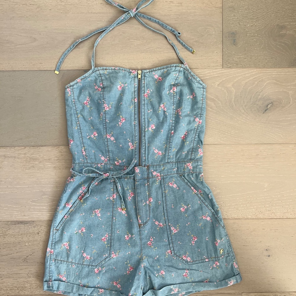 Juicy Couture Floral Halter Romper - Size 2 (fits like 0)